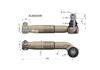 Left Steering Joint 269mm - M28x1.5 AL68254 WARYŃSKI
