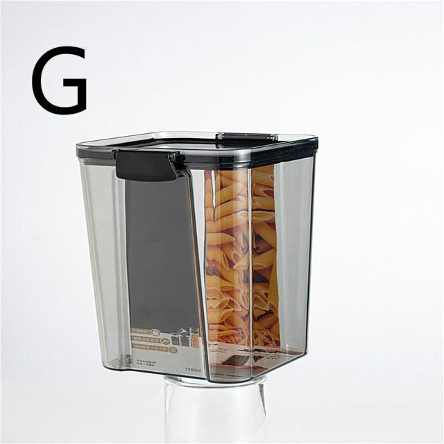 Transparent Square Sealed Fresh-keeping Box Japanese Style Kitchen Grain Storage Tank for Snacks and Dried Fruits