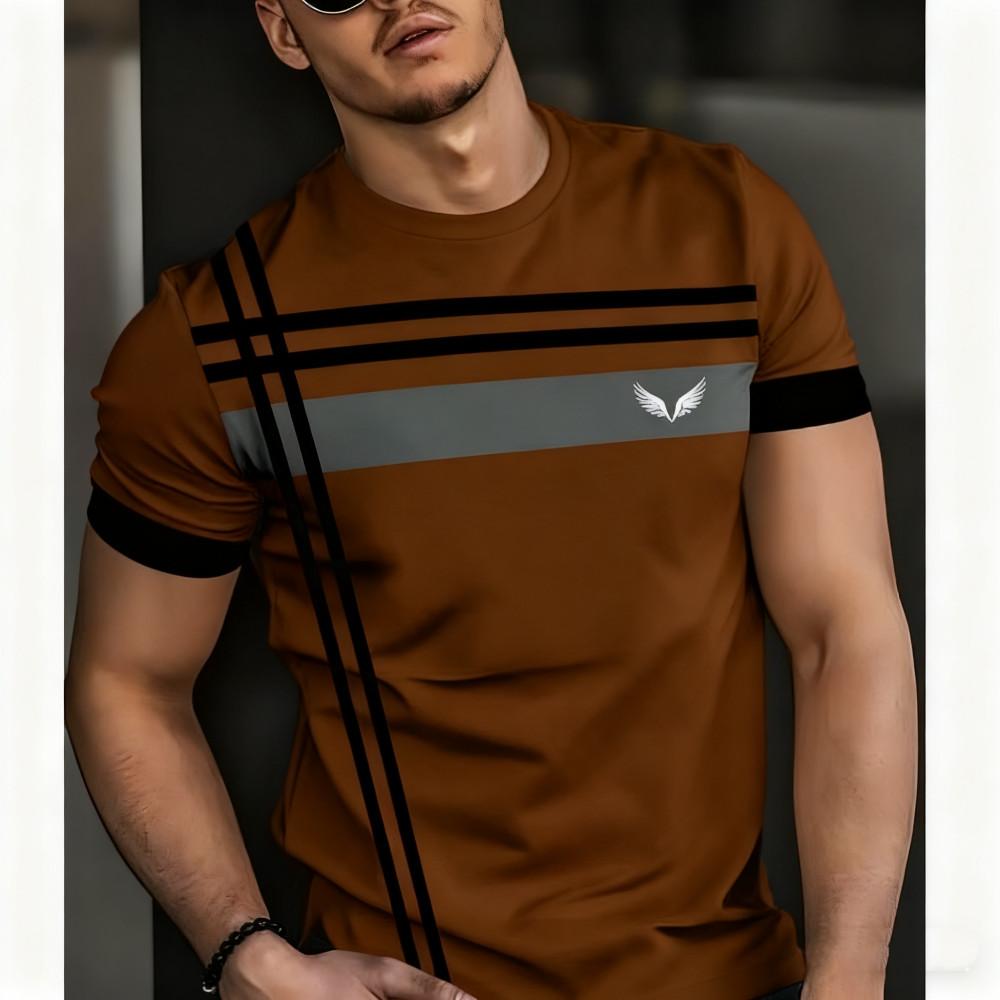 Men's Casual Plus Size Short T-shirt Men's Round Neck Short T-shirt