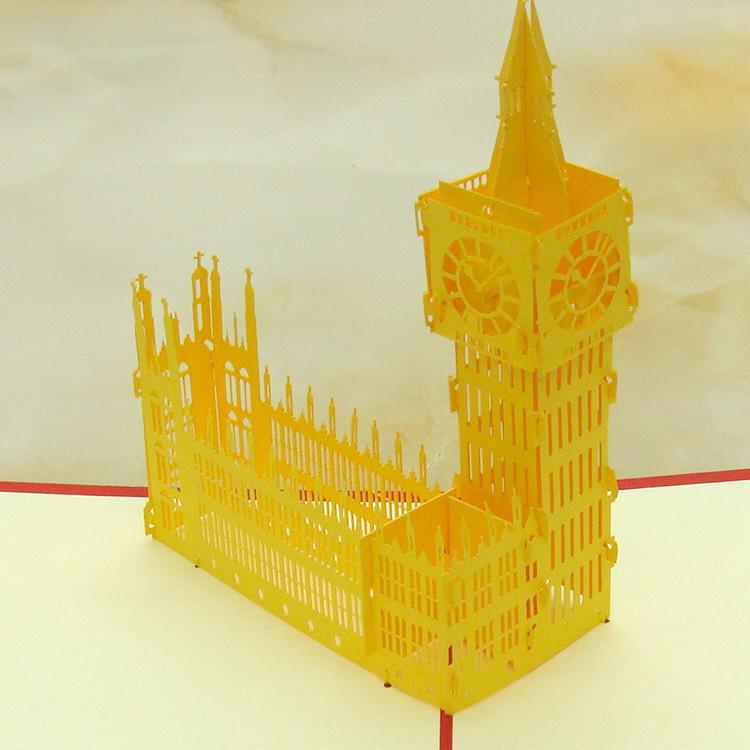 3D Pop Up Invitations Card 3D Paper World Attractions Birthday Greeting Cards 3D Tourist Postcard Save The Date Boy Present Card