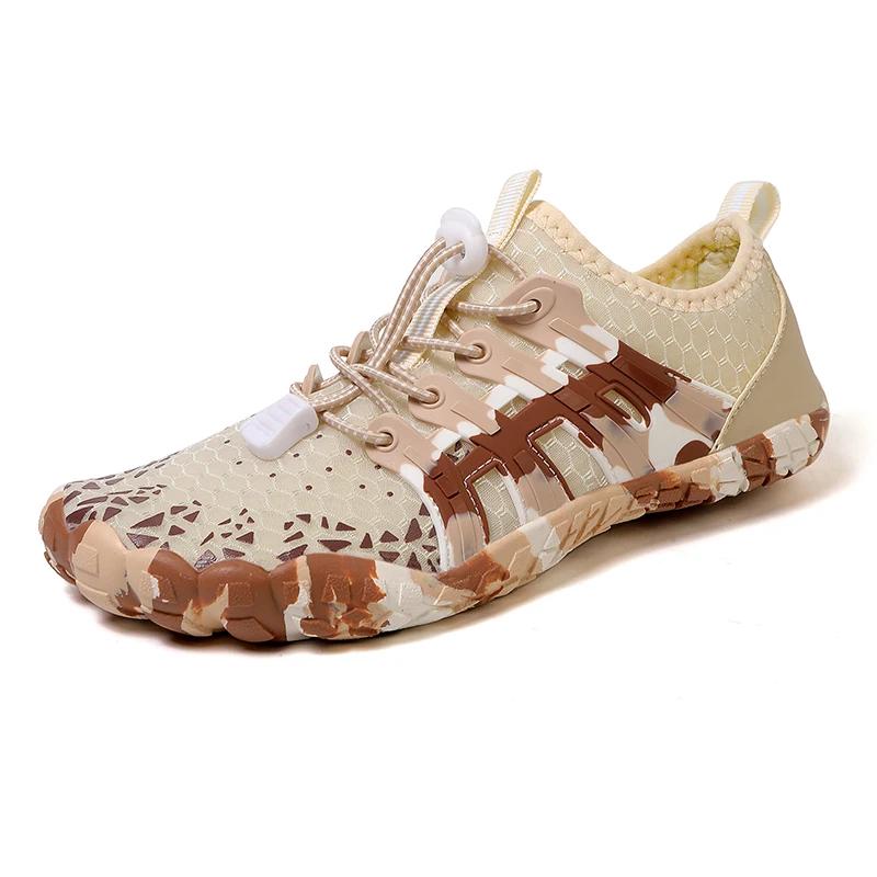 Men Women Water shoes Upstream Wading Swimming Barefoot Five Fingers Aqua Shoes Colorful Beach Seaside Light Unisex Sneakers