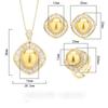 Women's Light Luxury Design Imitation Pearl Pendant Necklace Earrings Ring Set Fashionable And Versatile Unique Design Sense Set