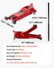 Low Profile Floor Jack, 3 Ton Capacity, Aluminum Racing Floor Jack with Dual Pistons Quick Lift Pump, Hydraulic Trolley Car Lift for Sports Cars,