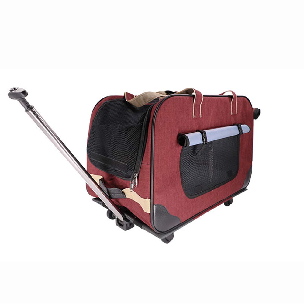 

Тележка-переноска для собак и кошек CHINSUKIDA с колесами, подходит для средних и маленьких собак весом до 17 кг, подходит для больницы, улицы и доступна в 3 цветах,