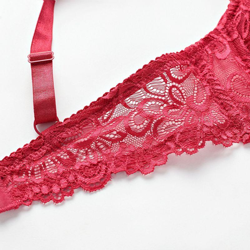 Dámská podprsenka proti povislým prsům Push Up Redukce bočních prsou Prodyšná Sexy podprsenka Mašle Plný košíček s kosticemi Podprsenka