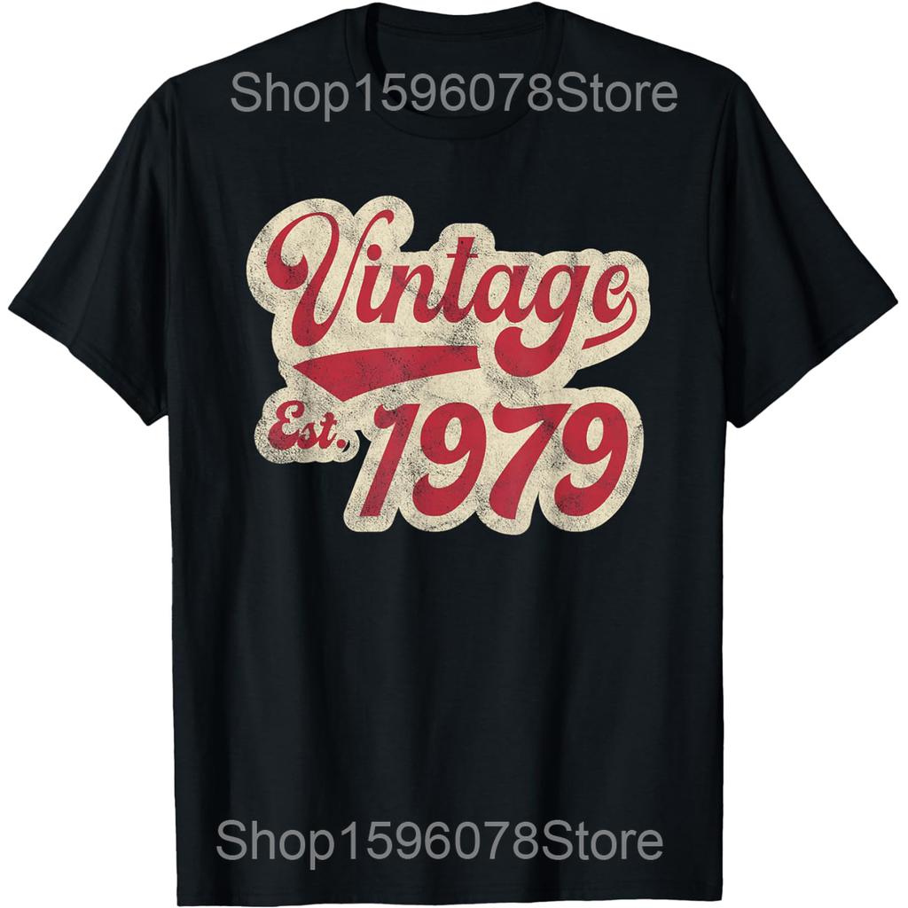 Vintage 1979 Limited Edition Cassette Tape 47th Birthday T Shirts Men Cotton Streetwear Tee Short Sleeve Unisex Loose Clothing