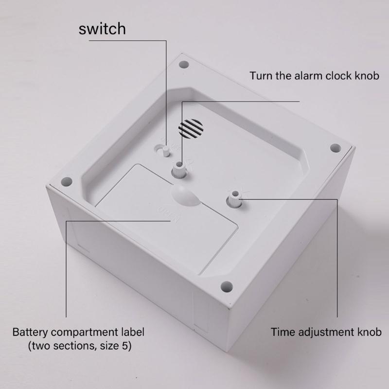 Modern Minimalists Alarm Clock with Builts In Nightlight and Quiet Movement for Home Decors Battery Operated Table Clock