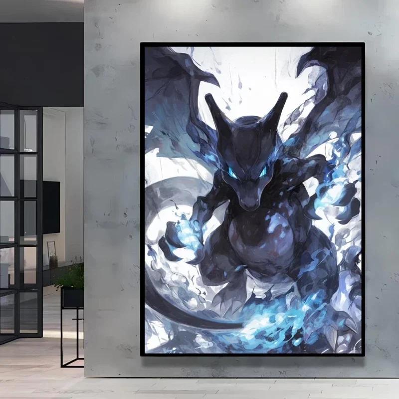 Classic Anime Canvas Posters Pokemon Pikachu Kids Gifts Eeveelution Canvas Painting Cool Wall Art Picture Home Bedroom