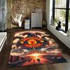 "Manchester United Logo Carpet with Two Black Dragons Design" Suitable for Use As an Anti-slip for Living Room Bedroom Sofas