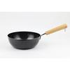 Pearl Metal Stir-fry Pan, 20cm, Wooden Handle, Induction Compatible, Deep Iron Frying Pan, Ironworker, Made in Japan, HB-1964