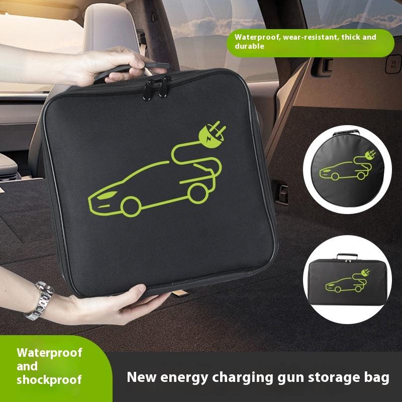 Electric Car Battery Jumper Cable Plugs Bag Waterproof Ev Car Charging Cable Sockets Storage Organizer For Charging Cables Cords