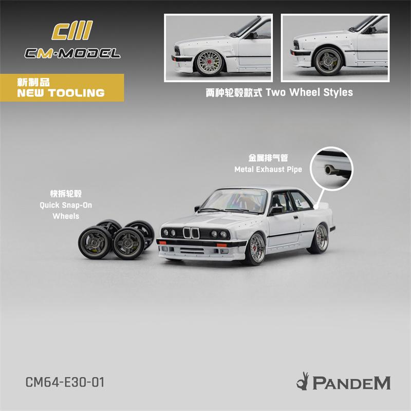 Cm Modell 1:64 Utopia Pandem M3 E30 Zonda Revlucion Darkhorse Gtd Polizei Brz Metallic Blau Diecast Modellauto gray