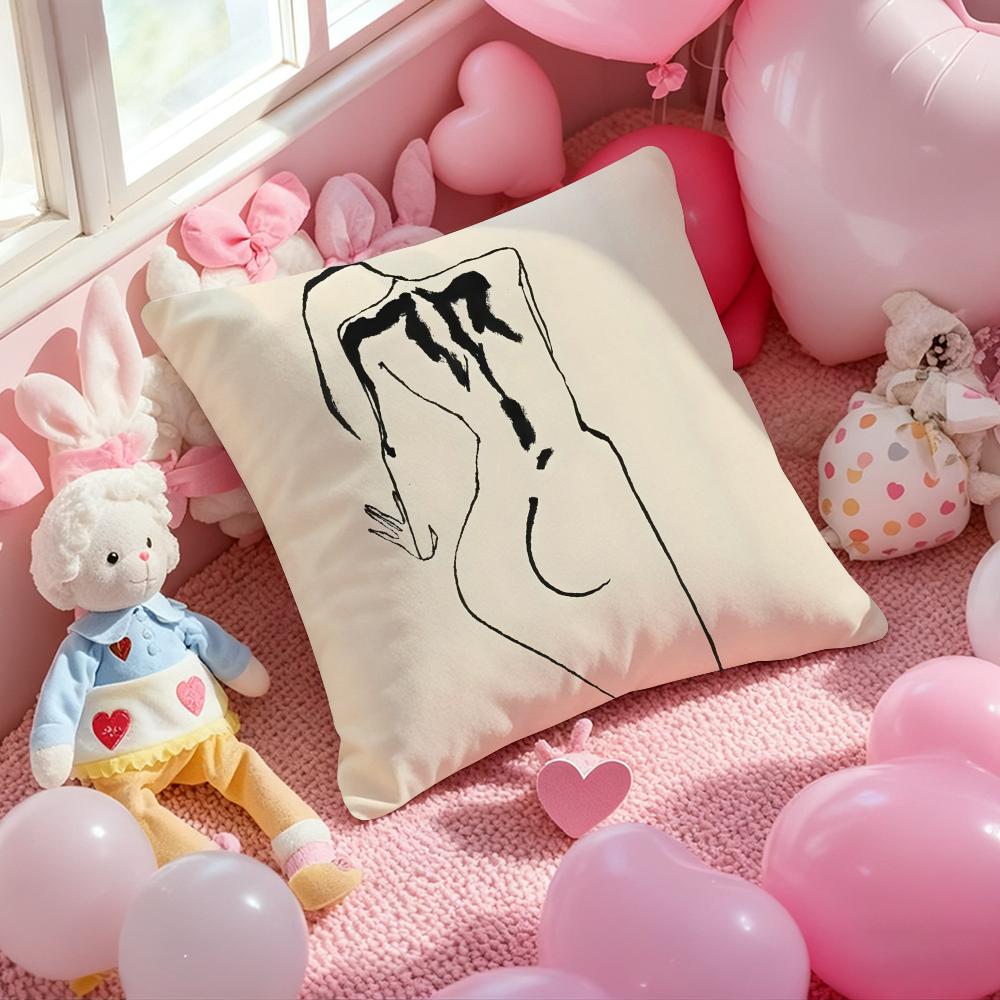 Sekizli Örnek Çizgili Vücut Anime Karikatür Yastık Kılıfı Desenli Yastık Kılıfı Oturma Odası Kanepe Yastık Kılıfı ve Yatak Odası Dekorasyonu İçin