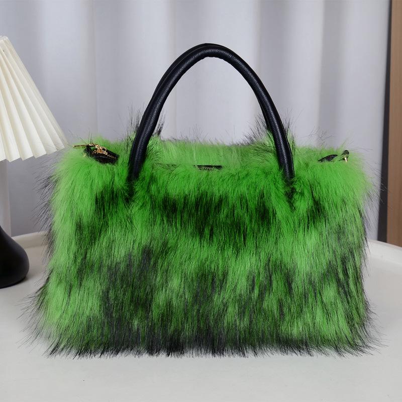 2025 Fall/Winter Women's Plush Faux Fur Crossbody Shoulder Bag