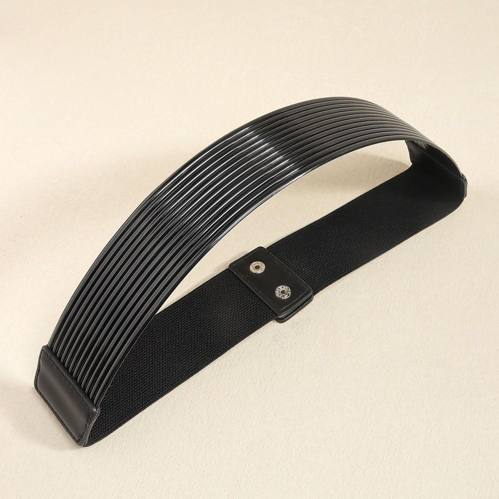 Silver Waist Corset Belts Bright Elastic Cummerbunds Simple Women Waist Belt  Party