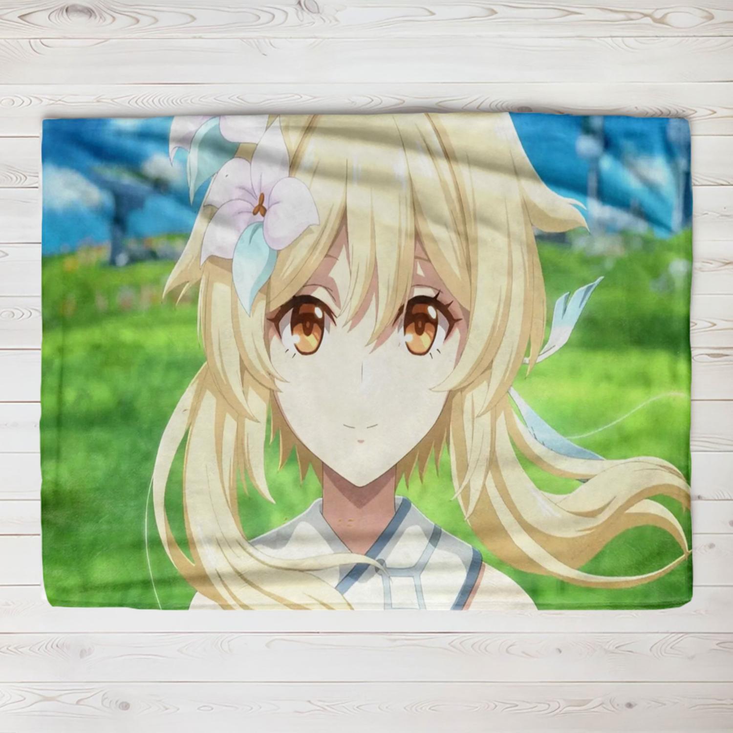 

GGGenshin Impact Popular Game Thin Printed Blanket Accessories Home Flannel Throw for SofaBedTravelCampingOfficeCouch 75x100cm (30x40inch)