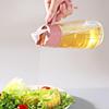Leak-Proof Auto Open-Close Glass Oil Pot for Kitchen - Small/Large Sizes for Oil, Soy Sauce, Vinegar & Seasonings