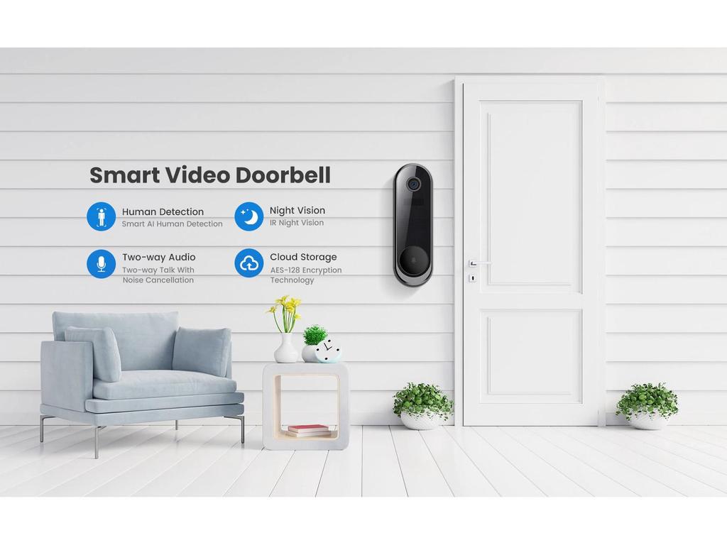 Low-Power WiFi Visual Doorbell Camera with Smart Voice Intercom and Mobile Monitoring