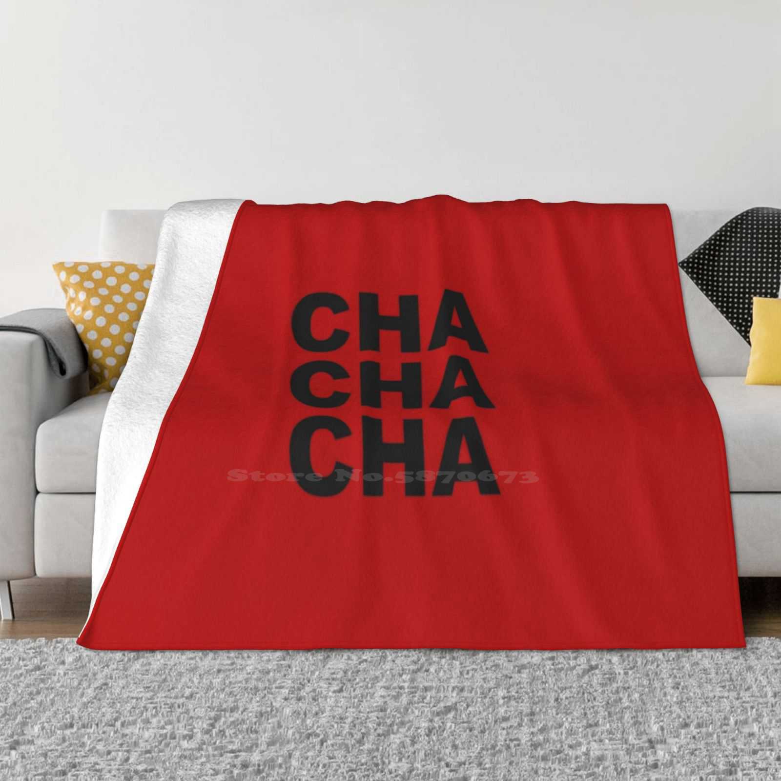 Cha Cha Cha-Ballroom Dancing Creative Design Light Thin Soft Flannel Blanket Cha Cha Cha Ballroom Dancing Funny Dancing Modern 30x40in