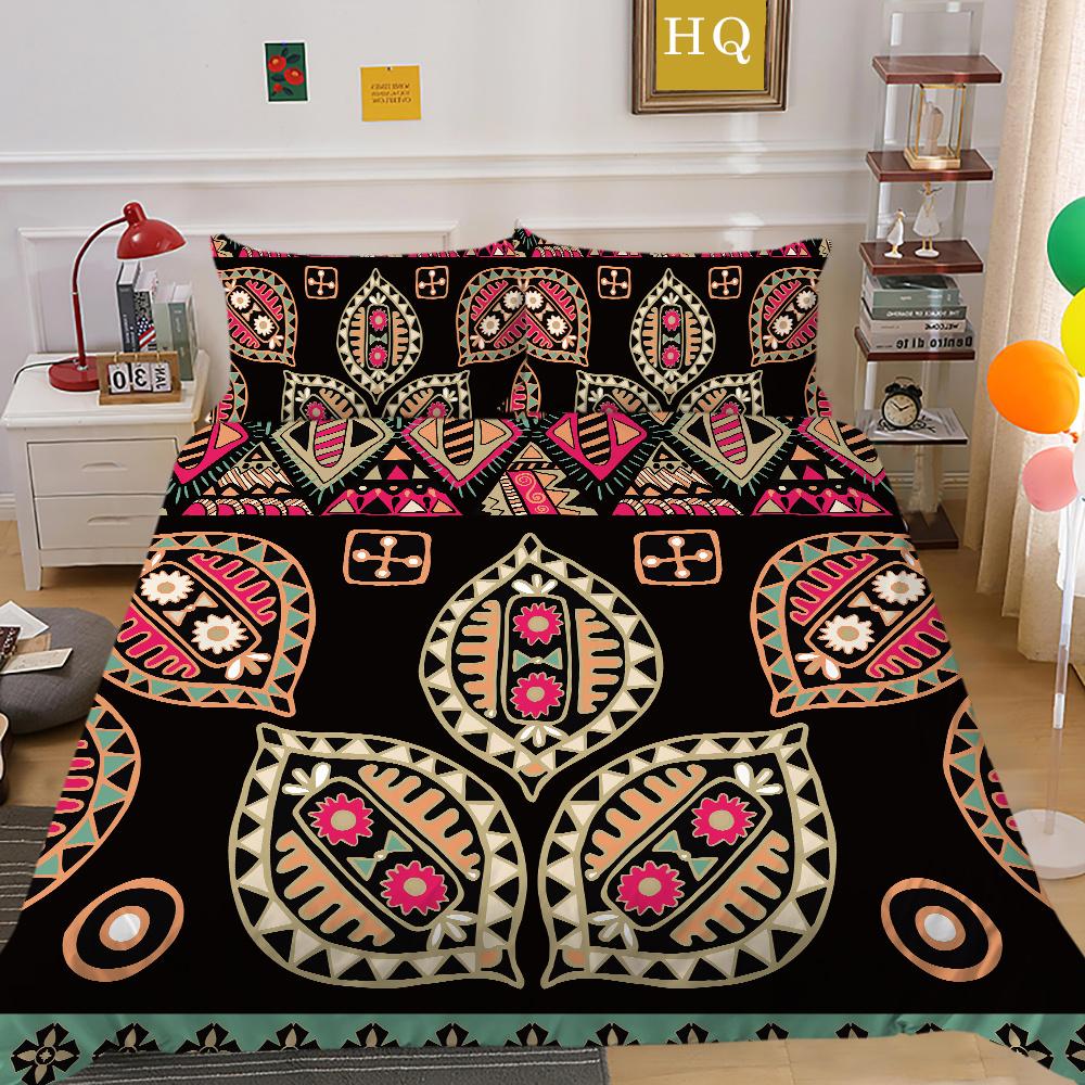 Set Biancheria da Letto con Stampa Boemia 3D Misura King Poliestere Biancheria da Letto Moda Teenager Alta Qualità Tessili per la Casa
