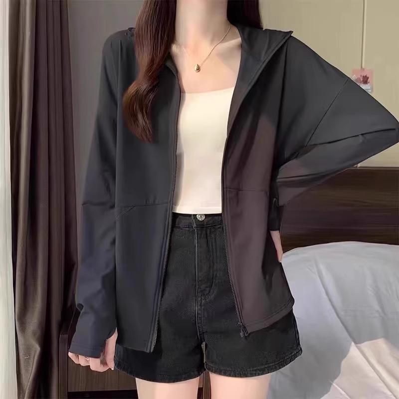 Women's Summer Ice Silk UV Protection Hooded Jacket
