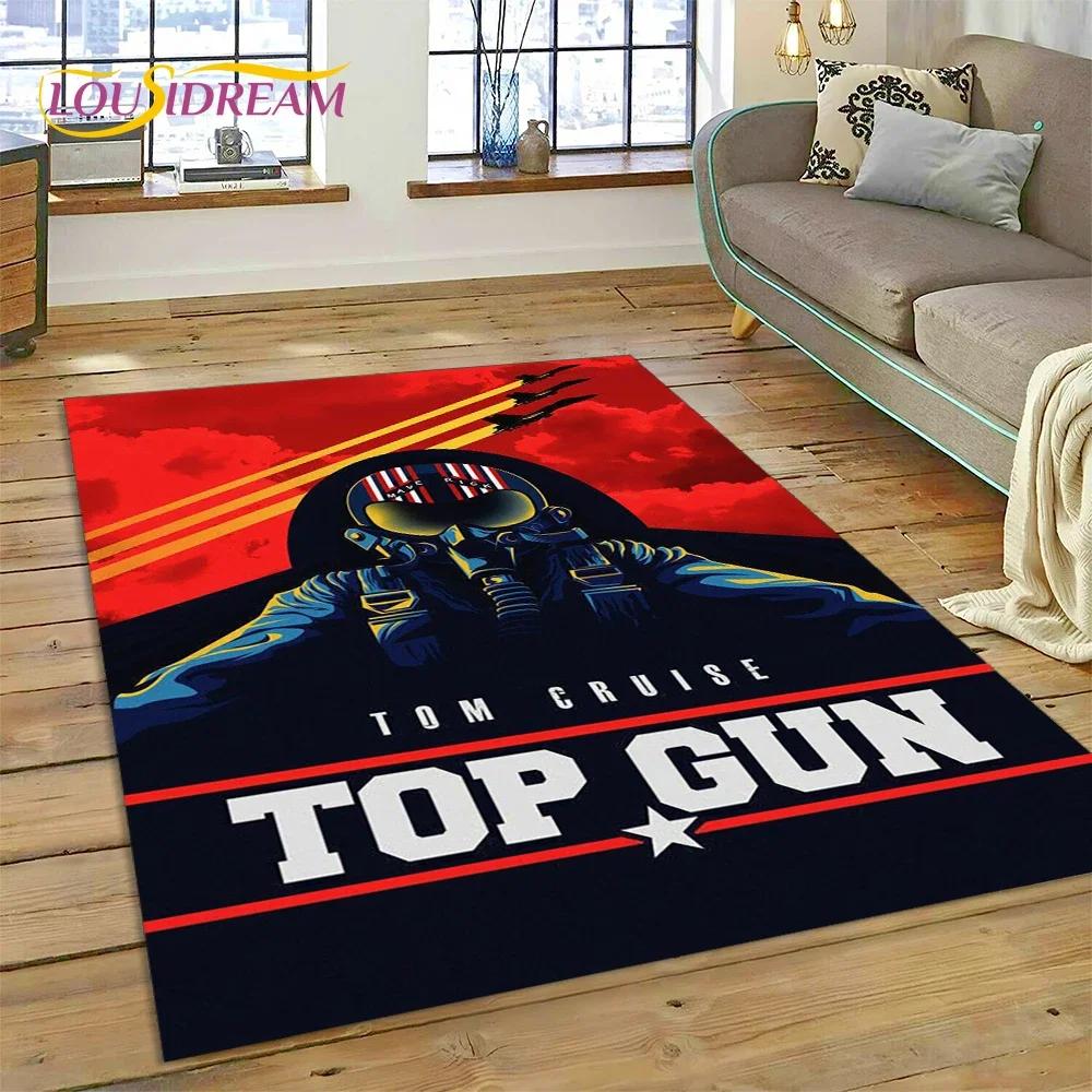 Top Gun Sign Tom Cruise Fighter Carpet Rug for Bedroom Living Room Home Sofa Decoration,Children Game Large Decor Floor Mat Gift