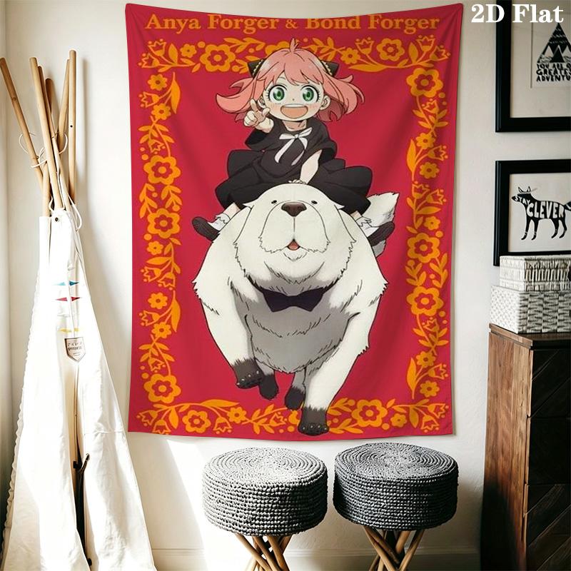 Anya Dog Tapestry Tapestry Wallmounted Background Cloth Work Of Art Atmospheric Background Cloth Home Decor