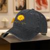 Vintage Washed Distressed Baseball Cap with Retro Sun  The Sun is Trying to Kill Me Print  Lightweight Unisex Adjustable Sna