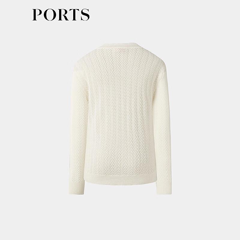 

PORTS Женский трикотажный топ с длинным рукавом в тканую полоску S