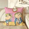 Anime CCharlie aand LLola Cushion Cover Pillow Case Antidustmite Pillowcase Silky Short Plush Sofa Cushion Cover hot