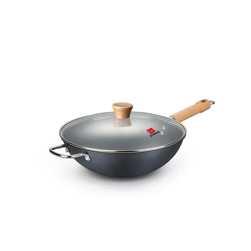

Debo TC34L2 Enamel-Coated Pure Iron Stir-Fry Wok