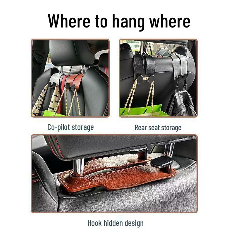 Multifunktionaler versteckter Haken für die Rückseite des Autositzes zur Aufbewahrung