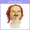 Máscara de Látex Chucky de Brinquedo Assassino Para Halloween Com Aparência de Zumbi Super Assustadora Para Evento de Fantasia