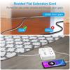 Type C Port Braided Cord Power Strip 3 USB Slots Type C Power Strip  America Standard