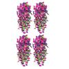 2/4Pcs UV-Resistant Artificial Flowers Morning Glory Eucalyptus Hanging Flower Plants Wedding Home Outdoor Garden Decoration
