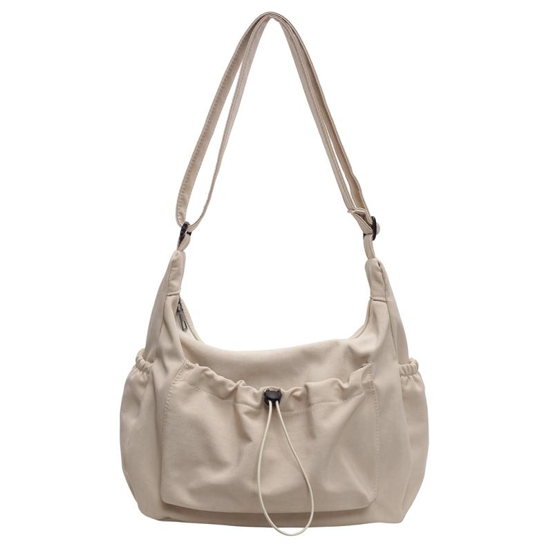 Drawstring Lightweight Bag Women's Large Capacity Crossbody Bag Commuter Shoulder Bag