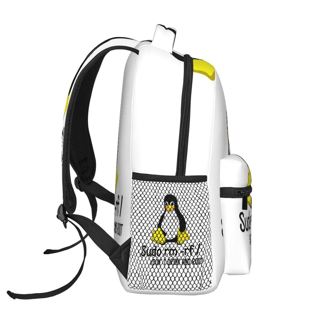 Root Programmer Linux Tux Penguin Coding Student Backpack School Bag Hiking Travel Daypack for Boys Girls Bookbag Shoulder Bags