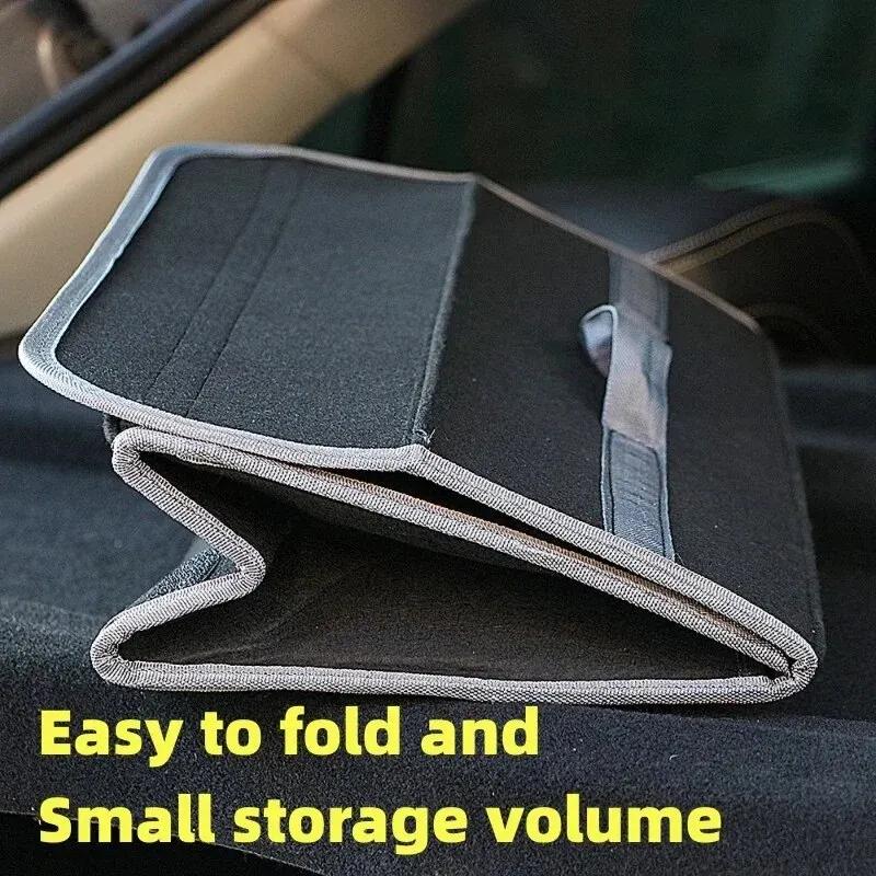 Car Trunk Soft Organizer Felt Storage Box Accessories Large Anti Slip Compartment Boot Storage Organizer Tool Car Storage Bag