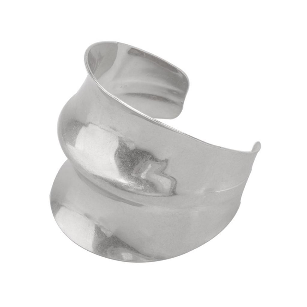 Irregular Geometric Arm Cuff Bracelet Gold Tone Metal Comfortable Wear Jewelry Accessory for Fashionable Women