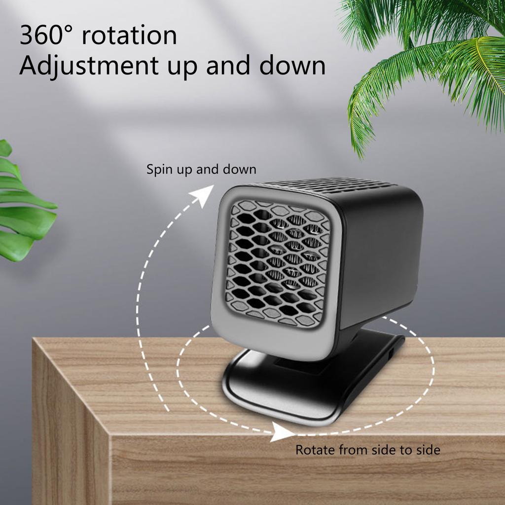Car Heater, 120W Car Fans 2 In 1 Heating & Cooling 360 Adjustable Thermostat Fast Heating Defrost Defogger
