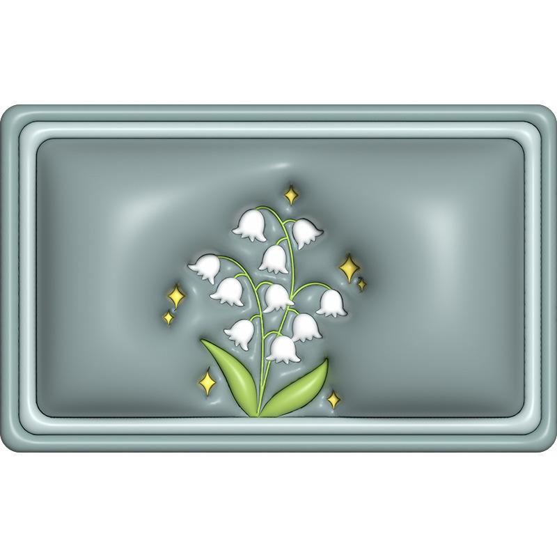 

3D Коврик для ванной и туалета Впитывающий Противоскользящий Легкий в уходе Коврик 40 * 60cm