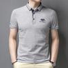 Men's Short-Sleeve Embroidered Polo Shirt - Casual Fit, Ideal for Middle-Aged and Young Adults, Summer Collection.