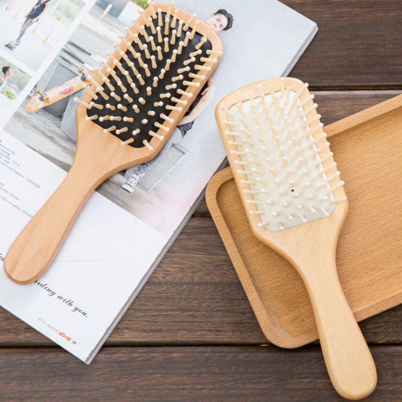 Wooden Air Cushion Hair Massage Comb - Anti-Static, Reduces Hair Loss, and Massages Scalp