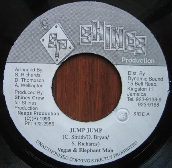 

7inch Record MR. VEGAS & ELEPHANT MAN - Jump Jump NONE Shines Producti 1999 Jamaica Reggae, Ska & Dub Used