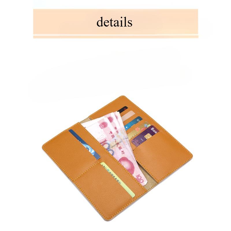 Women Wallets Ultra-Thin Genuine Leather Wallet - Long Clutch, Coin Pouch & Card Holder