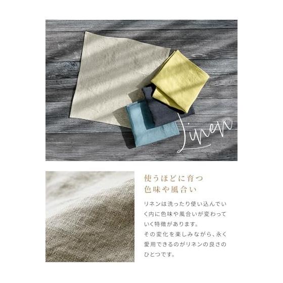 B-PLAID Belgian Linen Handkerchief - Made in Japan, 100% Linen, Quick Dry, Solid Color, for Men and Women (25cm x 25cm / 45cm x 65cm)