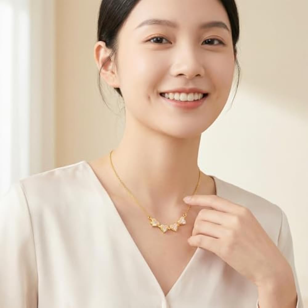 [Puliyunxiang] 2-way Four-leaf Clover Necklace “multiple Designs, Multiple Colors, Night Light Co...