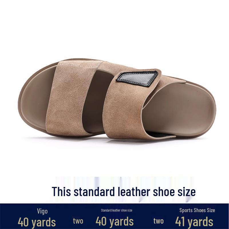 

Мужские ретро шлепанцы из натуральной кожи, нескользящие, для пляжа 40