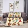 Cupheads & Mugmans Blanket Cartoon Soft Warm Print Plush Bedding Throws For Students Couch Bed Flannel Bedspread Bed Cover