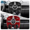 For Mazda 2 DE 2008 2009 2010 2011 2012 2013 2014 Real Soft Carbon Fiber Sticker LHD RHD Car Central Control Panel Frame Trim